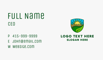 Nature Sunrise Badge Business Card Image Preview