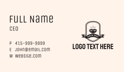 Diamond Banner Badge Business Card Image Preview