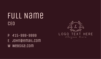 Floral Lettermark Decoration Business Card Image Preview