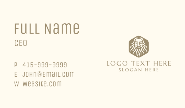 Greek God Silhouette Business Card Design Image Preview