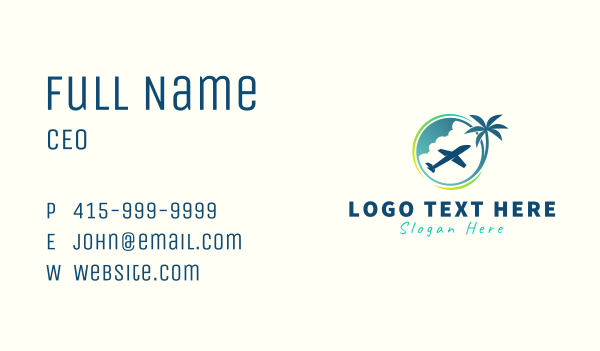 Travel Fly Airplane Business Card Design Image Preview