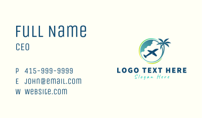Travel Fly Airplane Business Card Image Preview
