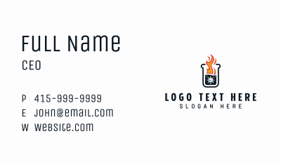 Flame Ice Beaker Business Card Image Preview
