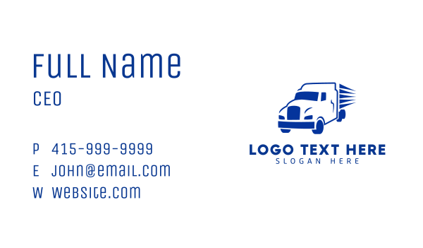 Blue Express Cargo Business Card Design Image Preview