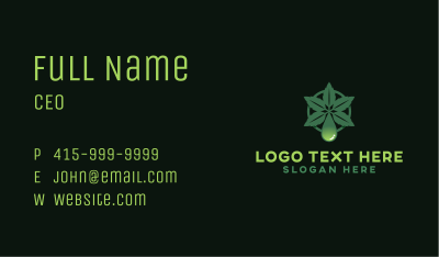 Organic Cannabis Oil Business Card Image Preview