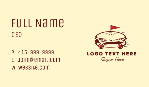 Fast Food Burger Delivery Business Card Design Image Preview