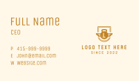 Winged Kettlebell Fitness Gym Business Card Image Preview