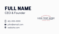 University Team Wordmark Business Card Preview