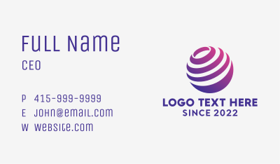 3D Globe Logistics Agency  Business Card Image Preview