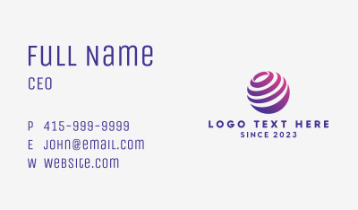 3D Globe Logistics Agency  Business Card Image Preview