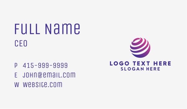 3D Globe Logistics Agency  Business Card Design Image Preview