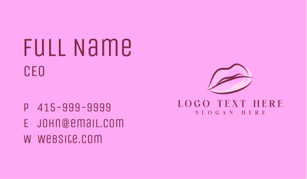 Lips Beauty Lipstick Business Card Design Image Preview