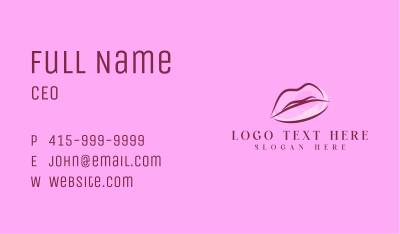 Lips Beauty Lipstick Business Card Image Preview