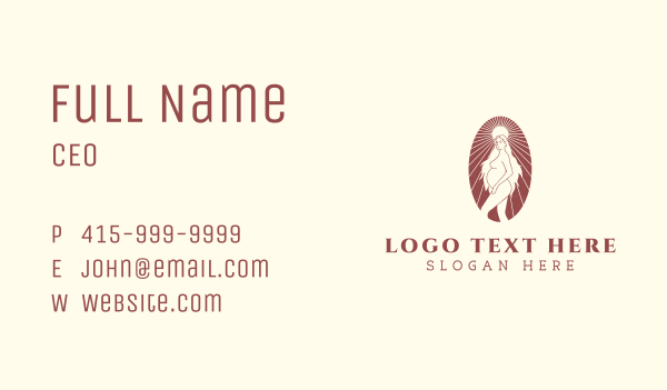 Nude Pregnant Woman Business Card Design Image Preview