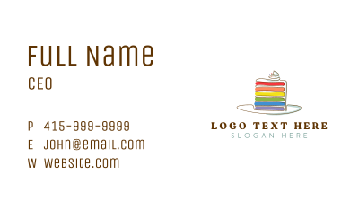 Rainbow Cake Bakery Business Card Image Preview