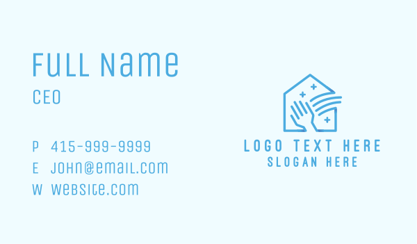 Clean Hand House  Business Card Design Image Preview