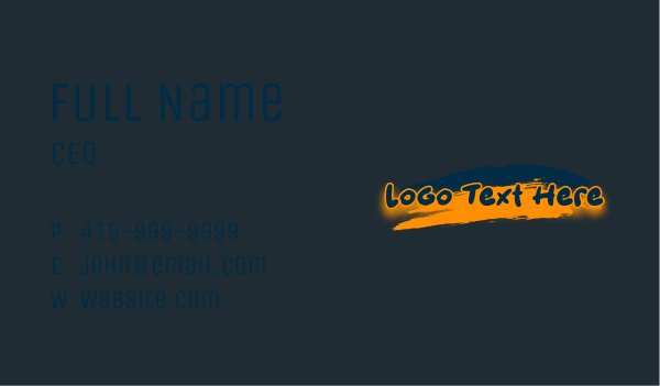 Graffiti Paint Wordmark Business Card Design Image Preview