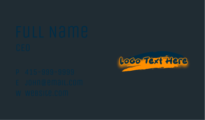 Graffiti Paint Wordmark Business Card Image Preview