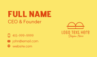 Burger Buns Restaurant Business Card Design