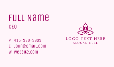 Floral Yoga Meditation Business Card