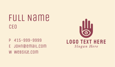 Tarot Card Eye Hand Business Card Image Preview