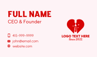 Heart Nail Polish Spa Business Card Image Preview