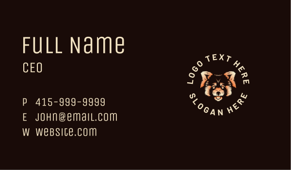 Red Panda Wildlife Business Card Design Image Preview