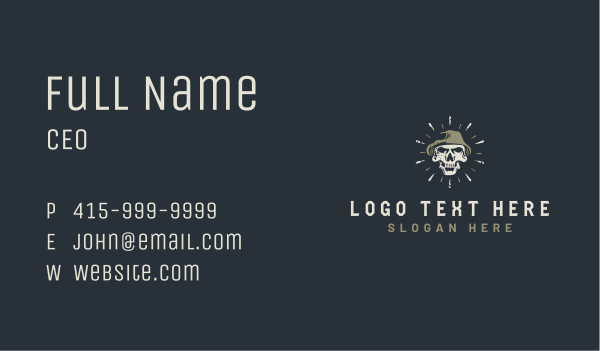 Skull Hat Streetwear Business Card Design Image Preview