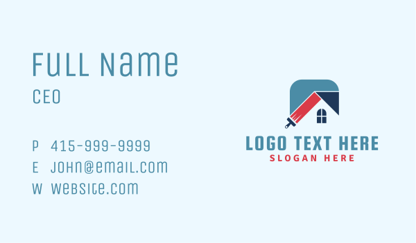 House Paint Brush Handyman Business Card Design Image Preview