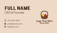 Easter Basket Egg Business Card Design