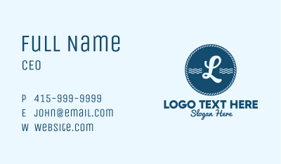 Nautical Lettermark  Business Card