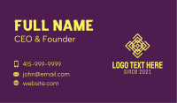 Yellow Pattern Outline  Business Card Image Preview