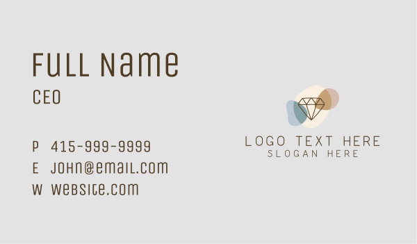 Diamond Jewelry Shop  Business Card Design Image Preview