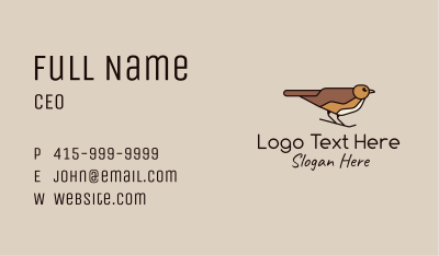 Brown Sparrow Business Card Image Preview