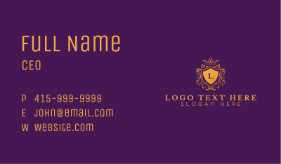 Crest Luxury Crown Lettermark Business Card Image Preview