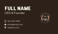 Legal Feather Scale Business Card Image Preview