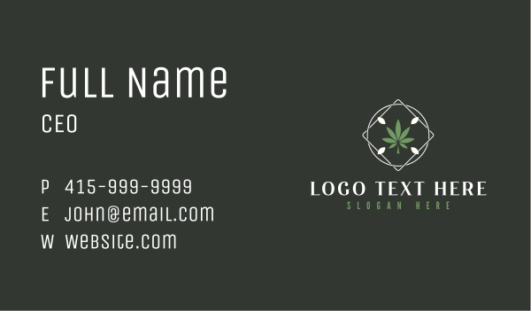 Cannabis Weed Leaf Business Card Design Image Preview