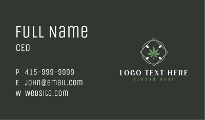 Cannabis Weed Leaf Business Card Image Preview