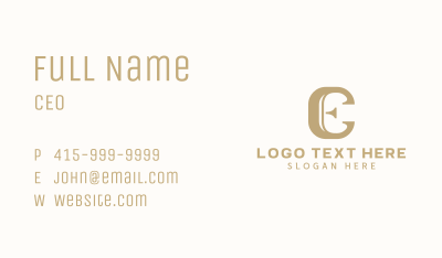 Professional Brand Letter E Business Card Image Preview