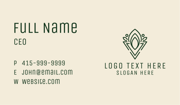 Organic Oil Drop  Business Card Design Image Preview