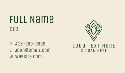 Organic Oil Drop  Business Card Image Preview