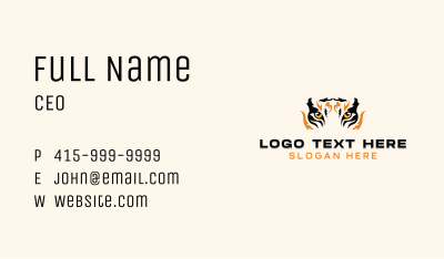 Wildlife Tiger Safari Business Card Image Preview