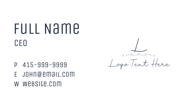 Wedding Signature Wordmark Business Card Design Image Preview