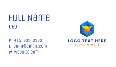3D Startup Software Business Card Image Preview