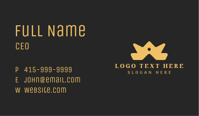 Gold Deluxe Crown Business Card Image Preview