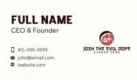Red and Black Dragon Circle Business Card Image Preview