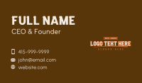 Vintage Sports Team Wordmark Business Card Design