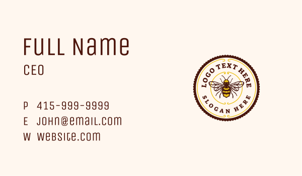 Bee Bumblebee Farm Business Card Design Image Preview