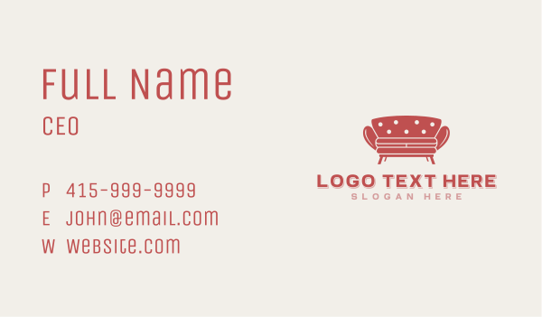 Sofa Couch Upholstery Business Card Design Image Preview