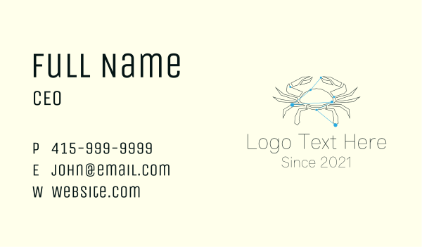 Cancer Zodiac Sign  Business Card Design Image Preview